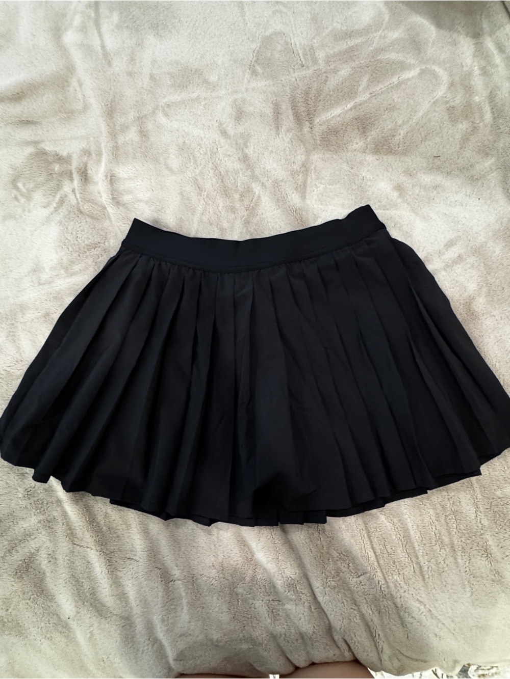 lululemon athletica Black Pleated Skater Skirt